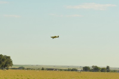 Crop Duster Flying over Nebraska